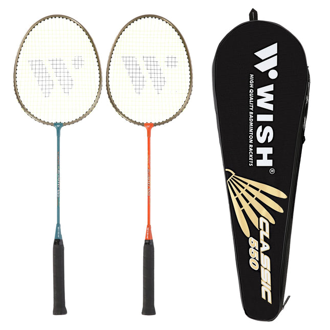 Badminton-Set – 2 Schläger, Federbälle inklusive