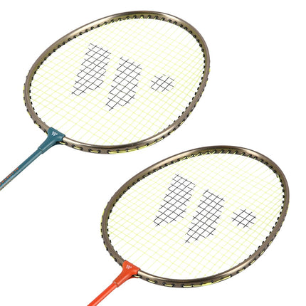 Ensemble de badminton - 2 raquettes, volants inclus