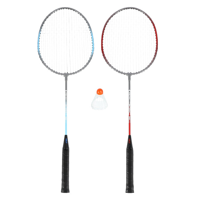 Badminton-Set, 2 Stahlschläger + Federbälle