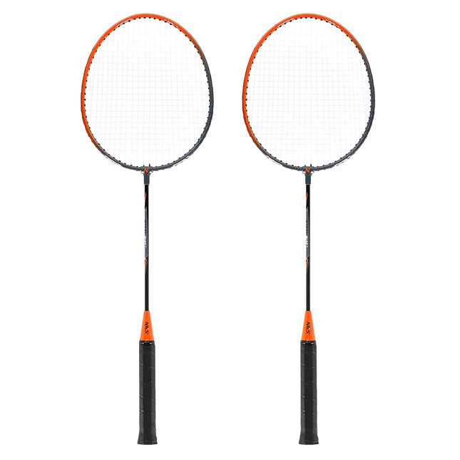 Ensemble de badminton, 2 raquettes en acier avec housse