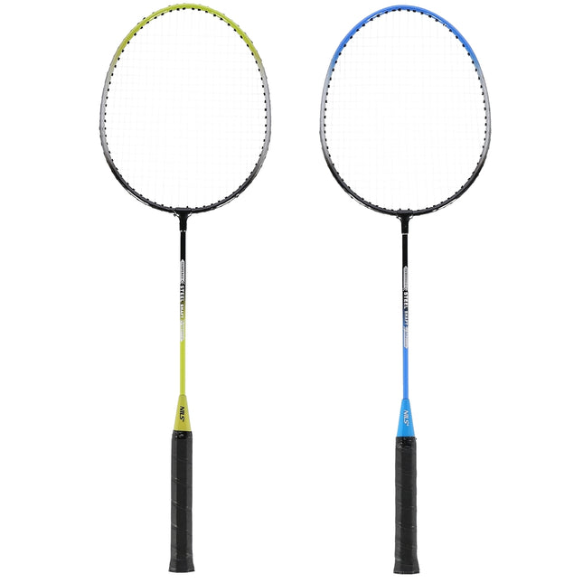 Ensemble de badminton - 4 raquettes, 3 volants, filet et housse