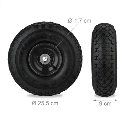 Sackladerräder 2er-Pack mit Luftbereifung