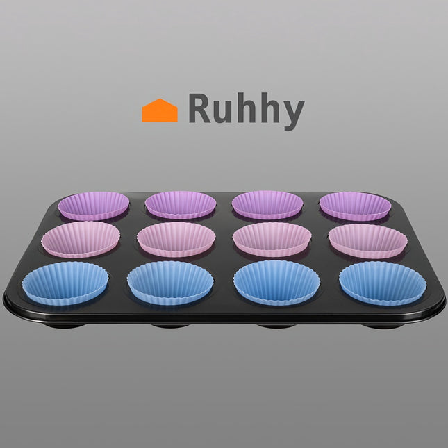 Plaque de cuisson + 12 moules en silicone