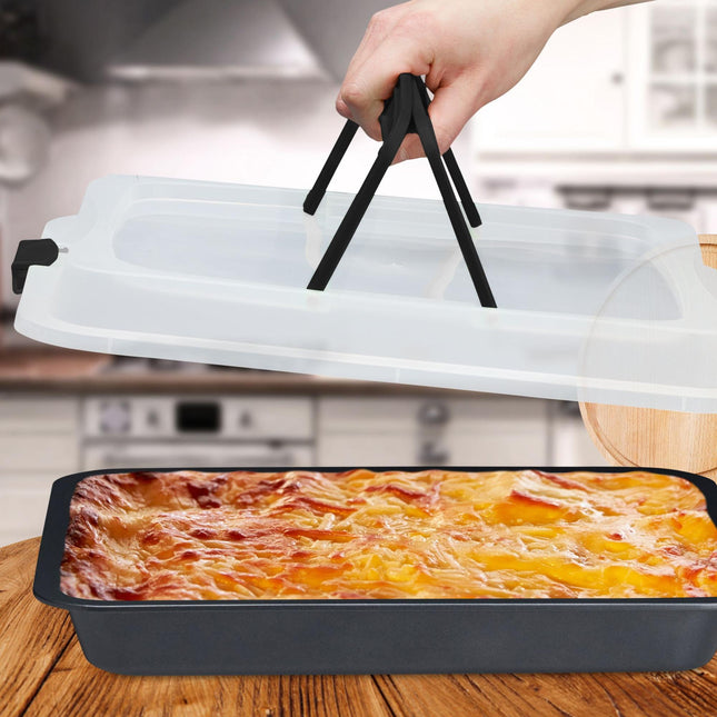 Plaque de cuisson avec couvercle, 3 en 1