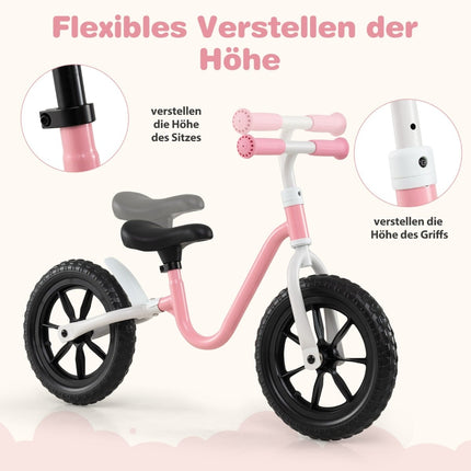 Laufrad, verstellbarer Sitz & Lenker, 12-Zoll-Räder