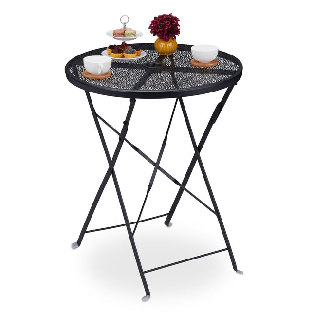 Balcony table foldable black