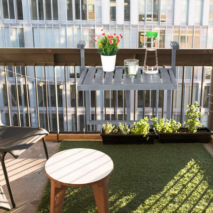 Table de balcon suspendue en bois