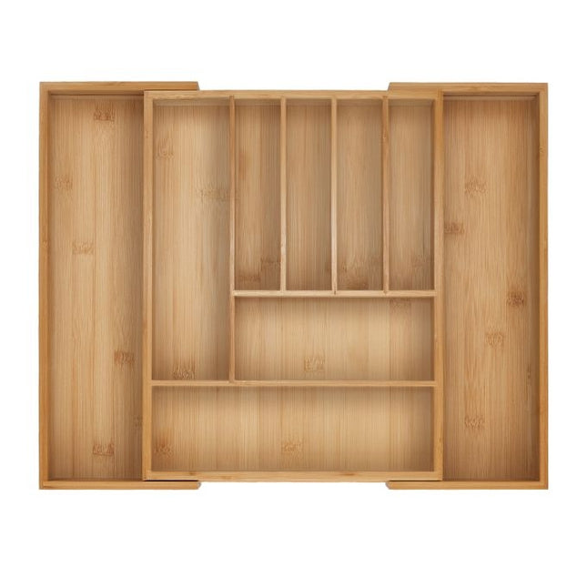 Range-couverts réglable en bambou pour tiroirs
