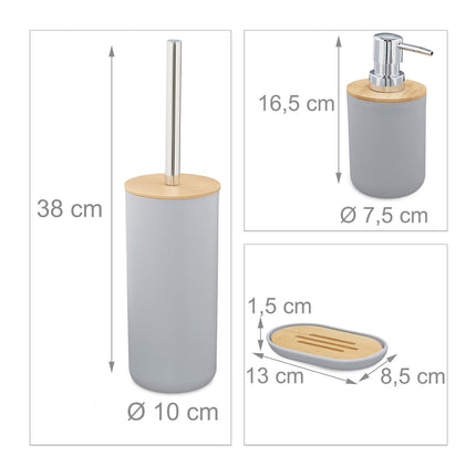 Bambus-Badaccessoires 6er-Set