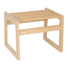 Tabouret de salle de bain en bambou - Solution d'assise et de rangement