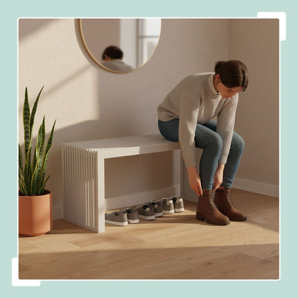 Banc en bambou - Design minimaliste pour petits espaces