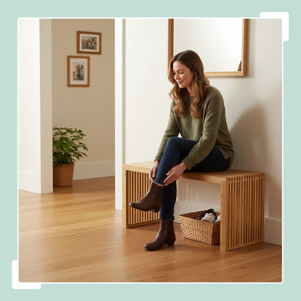 Banc en bambou pour couloir, salle de bain, cuisine