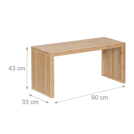 Banc en bambou pour couloir, salle de bain, cuisine