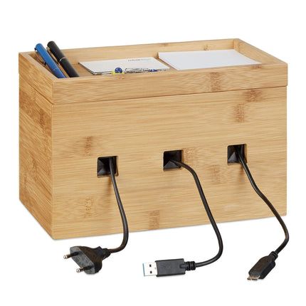 Bambus-Kabelbox