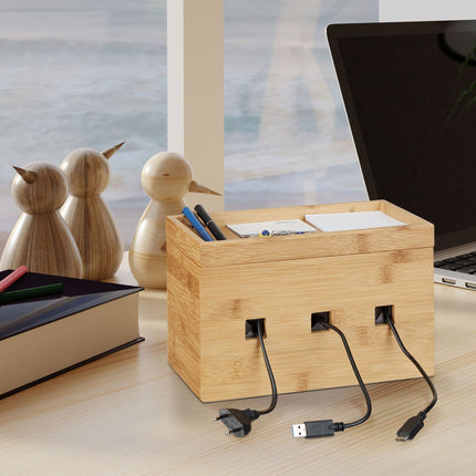 Bambus-Kabelbox