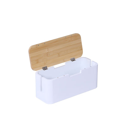 Bambus-Kabelbox – Für 6-fach-Steckerleiste, Magnetdeckel