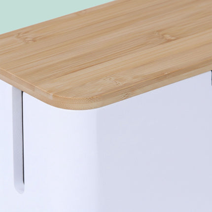 Boîte à câbles en bambou avec couvercle magnétique, compatible avec un câble à 6 prises