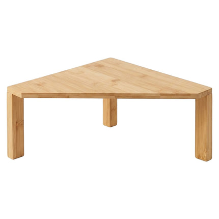 Bamboo Corner Countertop Shelf for Kitchen and Bathroom, 15 x 30 x 30 cm