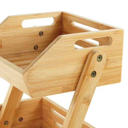 Présentoir à fruits en bambou - Rangement à plusieurs niveaux pour la cuisine et le garde-manger