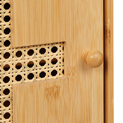 Armoire à pharmacie en bambou à 2 compartiments