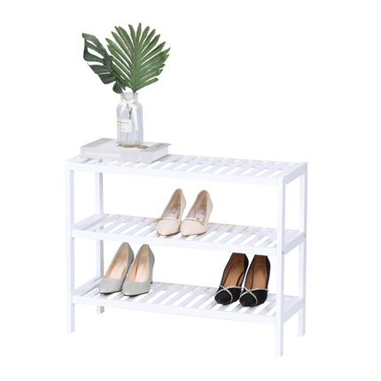 Bambus-Schuhregal – 3-stöckig, platzsparendes Design