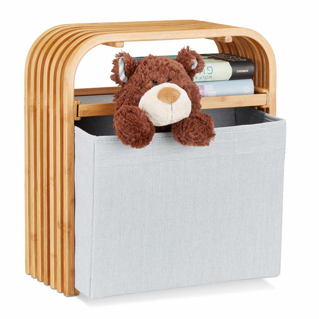 Pouf de rangement en bambou