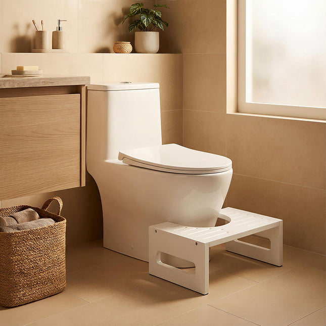 Marchepied de toilette en bambou - Favorise un transit intestinal sain
