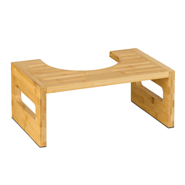 Tabouret de toilette en bambou - Favorise un transit intestinal sain