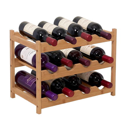 Casier à vin en bambou pour cuisine ou bar à domicile