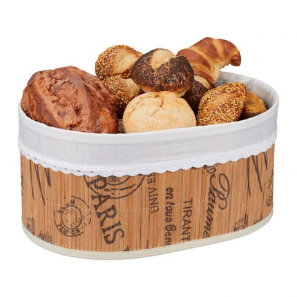 Bambus-Brotkorb mit Stoffeinlage