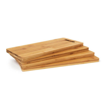 Lot de 4 planches à découper en bambou