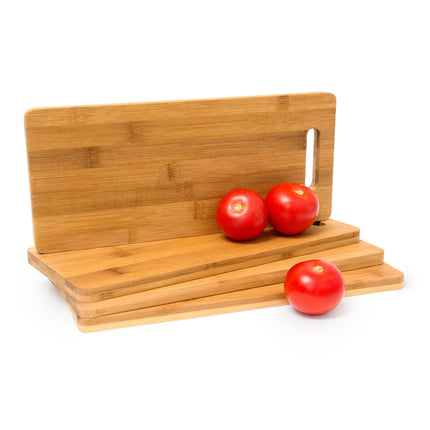 Lot de 4 planches à découper en bambou