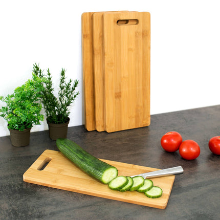 Lot de 4 planches à découper en bambou