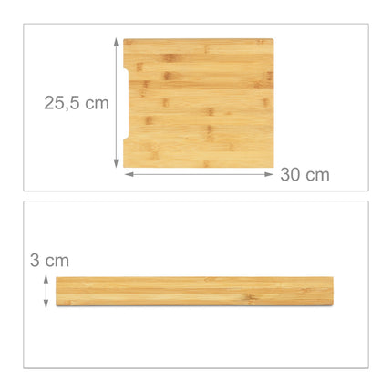 Planche à découper en bambou avec bac d'égouttage