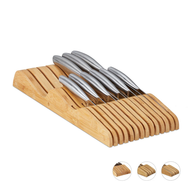 Bloc à couteaux en bambou pour boîte