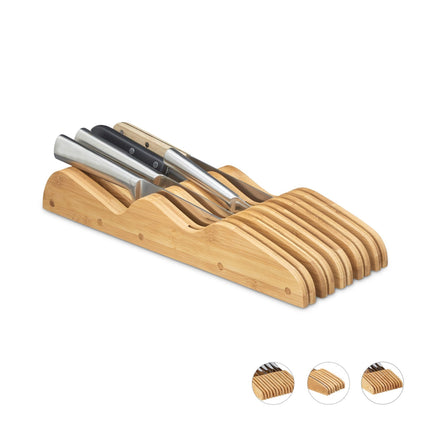 Bloc à couteaux en bambou pour boîte