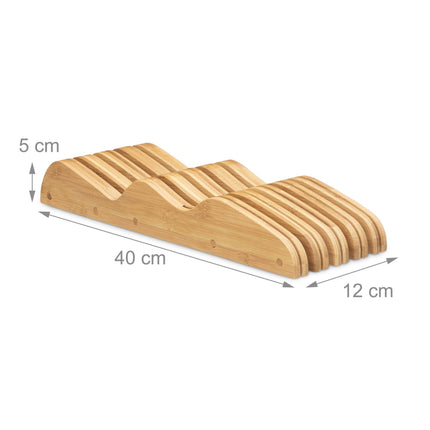 Bloc à couteaux en bambou pour boîte