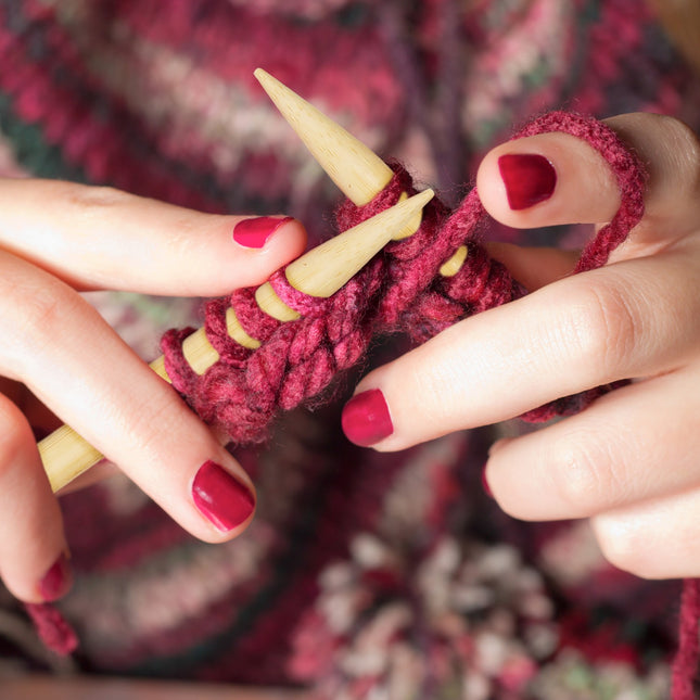 Bambus-Stricknadeln - Set mit 36 Stricknadeln
