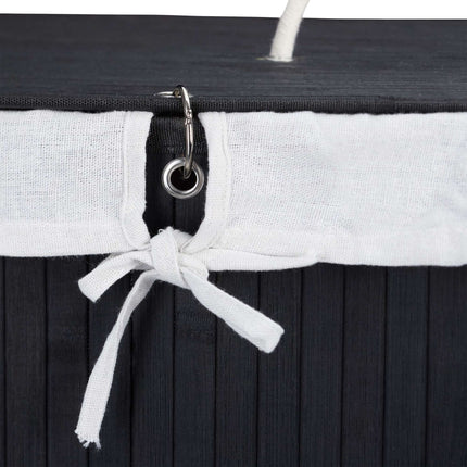 Panier à linge en bambou à 2 compartiments