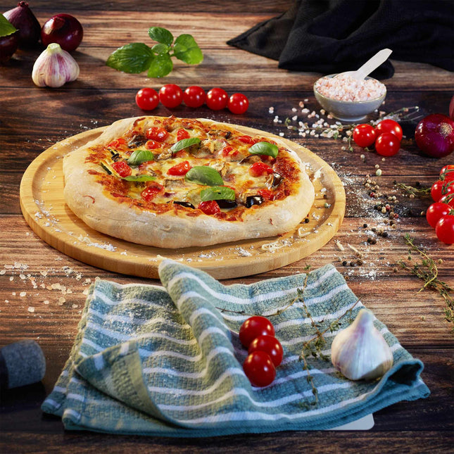 Assiette à pizza en bambou 32 cm