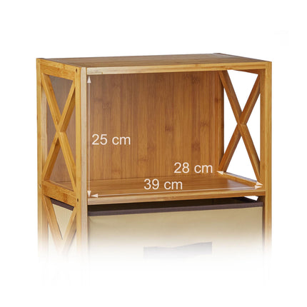 Étagère en bambou avec panier