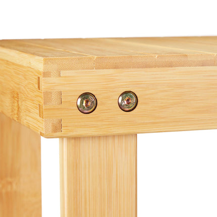 Étagère à chaussures en bambou avec banc