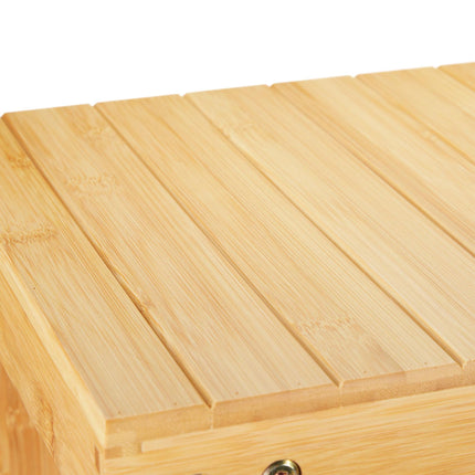 Étagère à chaussures en bambou avec banc