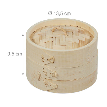 Cuiseur vapeur en bambou 13,5 cm lot de 3