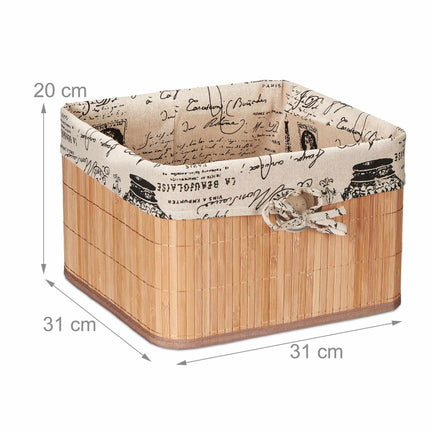 Panier de rangement en bambou