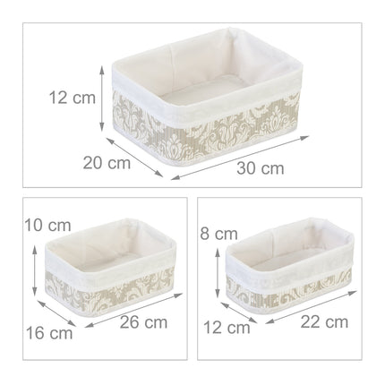 Panier de rangement en bambou - lot de 3
