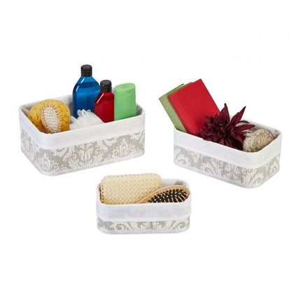 Panier de rangement en bambou - lot de 3