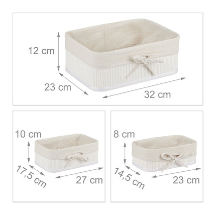 Lot de 3 paniers de rangement en bambou