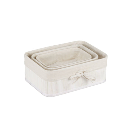 Lot de 3 paniers de rangement en bambou