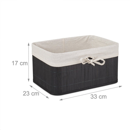 Lot de 4 paniers de rangement en bambou
